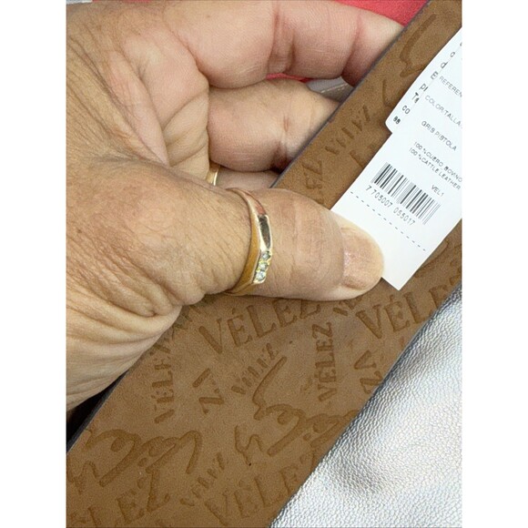 (H) Velez women's brown bohemian leather hippie belt, size S. - Picture 8 of 16